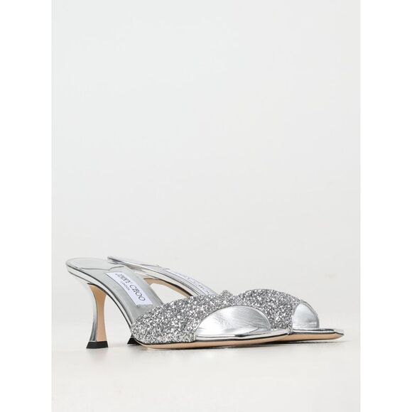 Jimmy Choo Heeled Sandals Woman Silver - Picture 2 of 4